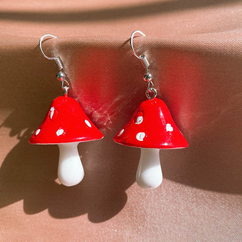 Red Mushroom Earring