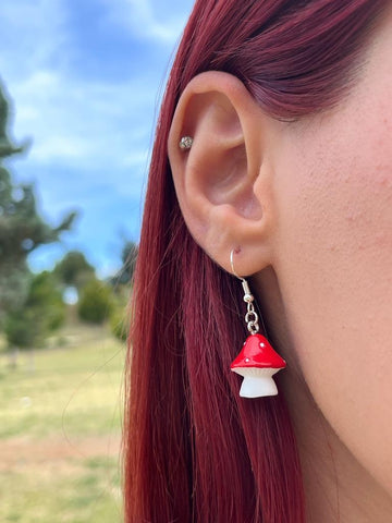 Red Mushroom Earring